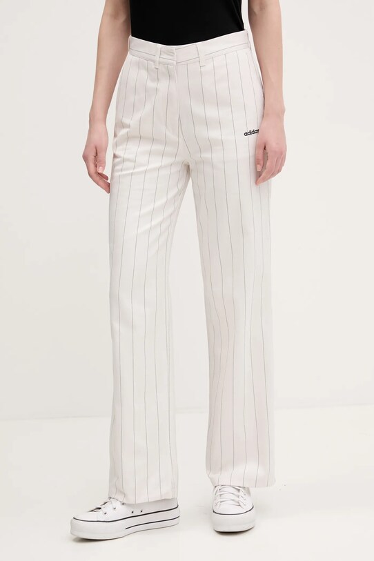 adidas Originals spodnie PINSTRIPE PANTS tkanina beżowy JJ3483