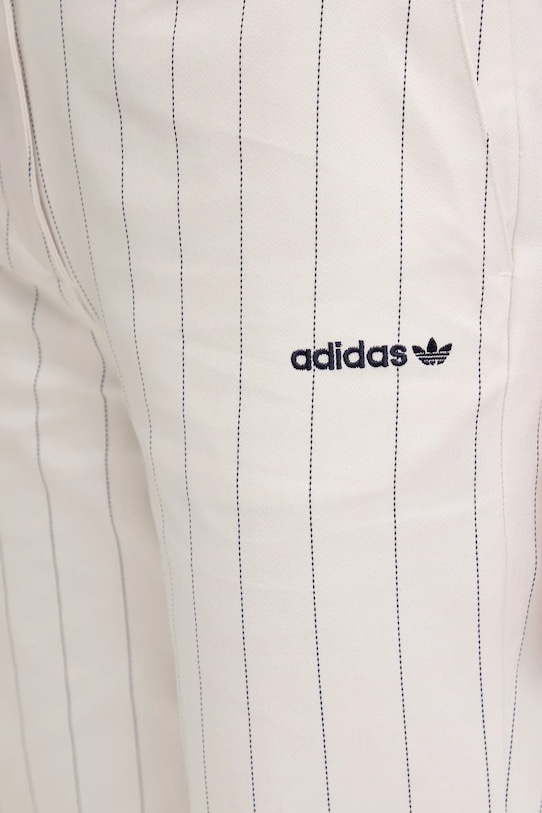 adidas Originals spodnie PINSTRIPE PANTS beżowy JJ3483