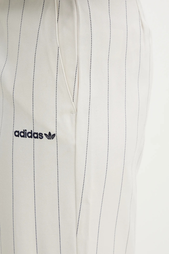 adidas Originals spodnie PINSTRIPE PANTS beżowy JJ3483