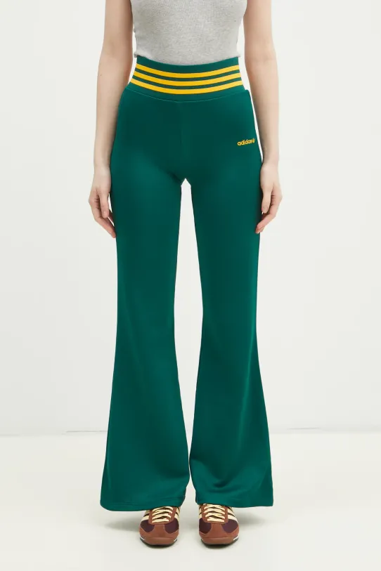 adidas Originals joggers FLARED PANTS with elastane green JC7689