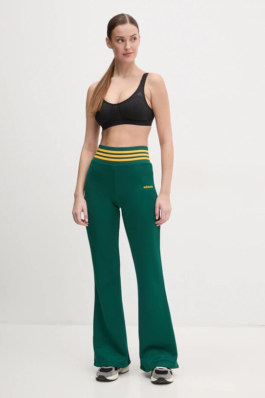 adidas Originals pantaloni della tuta FLARED PANTS JC7689 verde SS25