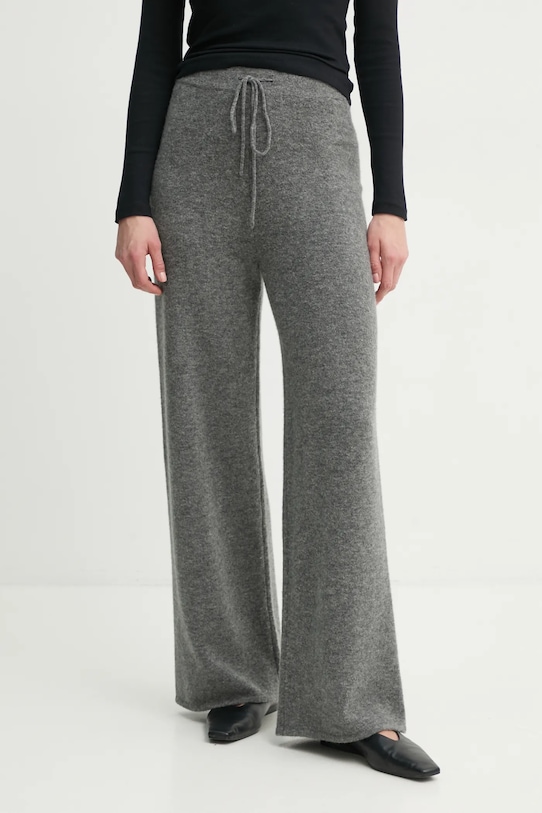 Theory pantaloni de trening de lână tricotaj gri O1111739