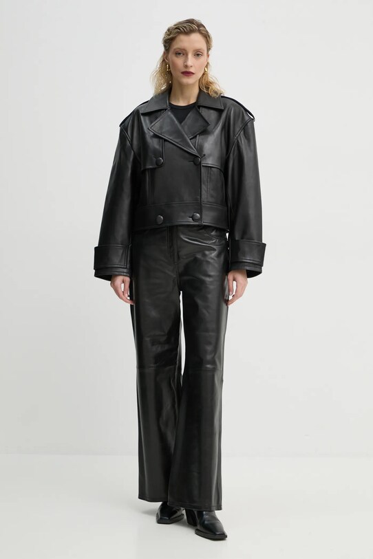 Кожаные брюки Stand Studio Mylah 66393.7830 чёрный SS25