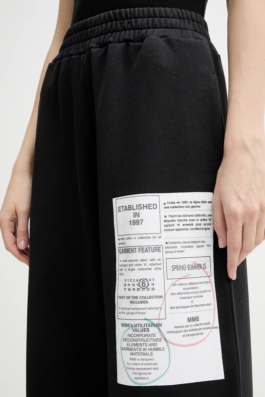 MM6 Maison Margiela spodnie dresowe bawełniane czarny S52KA0527.M25012