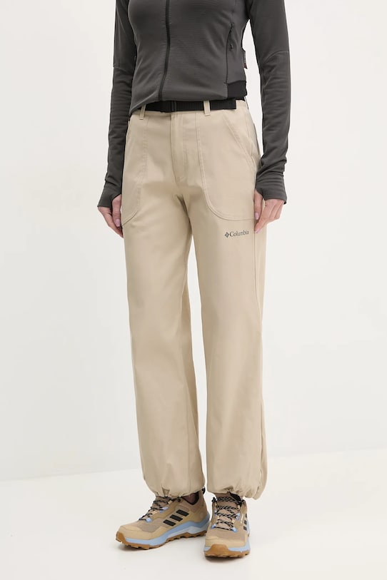 Columbia spodnie outdoorowe Brea Falls tkanina beżowy 2086004