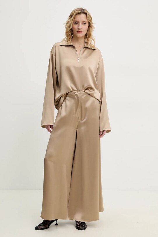 Nanushka pantaloni ZANIAH NW25RSPA02872 bej SS25