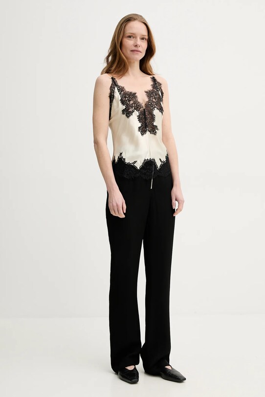 Nanushka pantaloni LINETT NW25RSPA19499 negru SS25