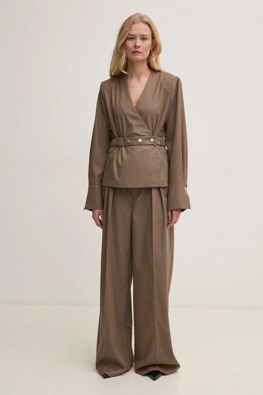 Gestuz pantaloni 10909729 maro SS25