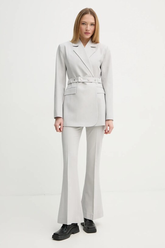 Gestuz pantaloni din lana 10909753 gri SS25