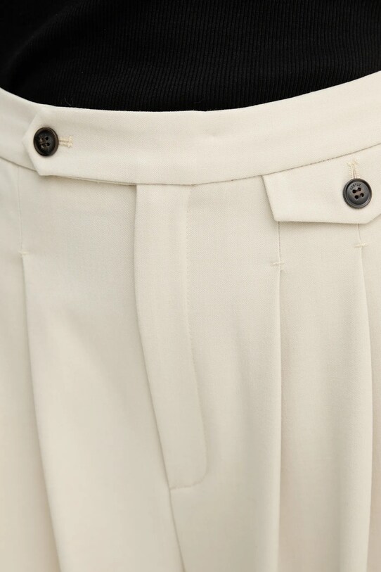 Gestuz pantaloni in misto lana beige 10910011