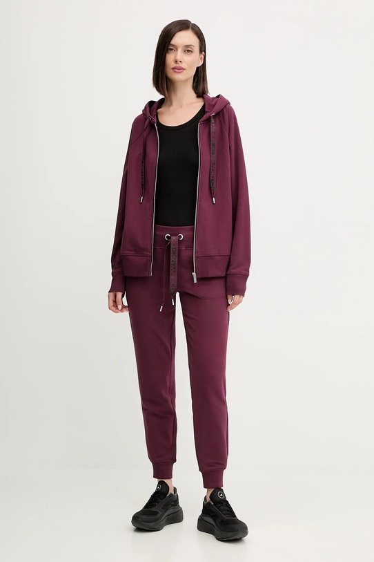 Dkny spodnie dresowe DP5P3496 bordowy NC25