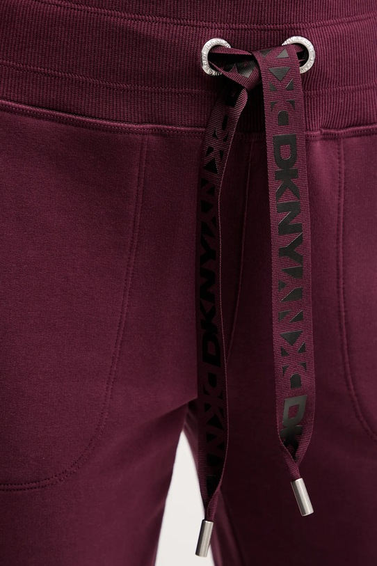 Dkny spodnie dresowe bordowy DP5P3496