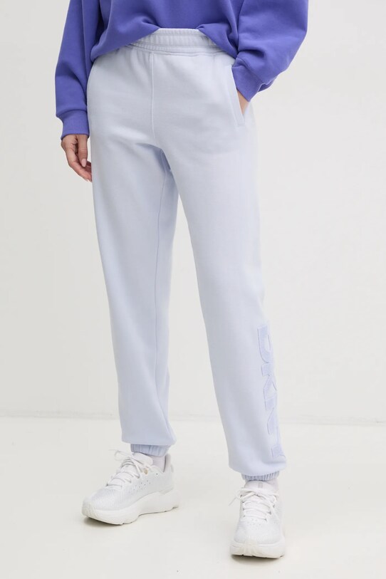 Dkny pantaloni de trening tricotaj albastru DP5P3585