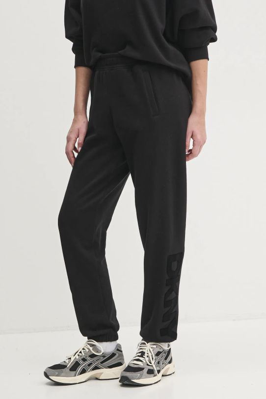 Dkny pantaloni de trening tricotaj negru DP5P3585