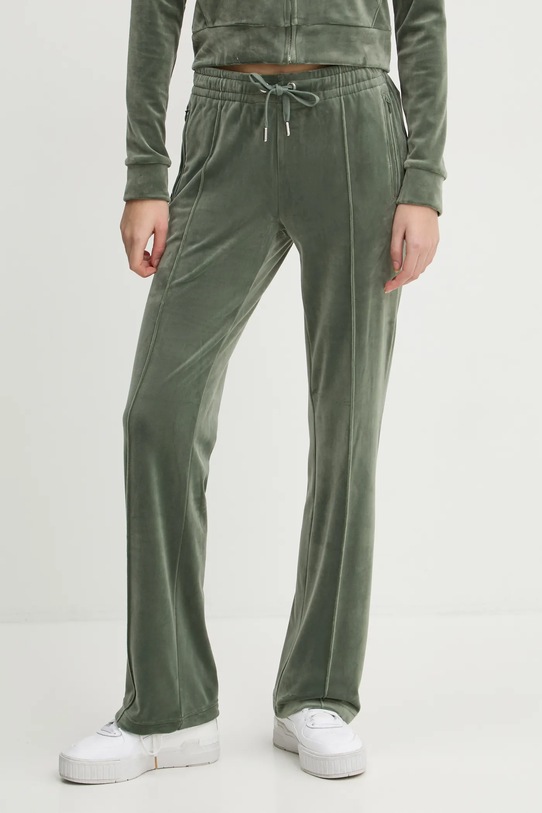 Tepláky Juicy Couture s elastanom zelená JCAPW045