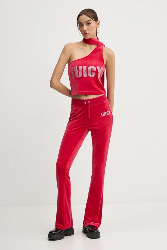 Juicy Couture pantaloni de trening JCBBJ125862 rosu SS25
