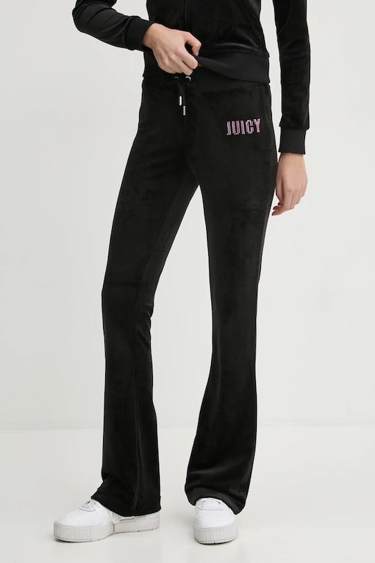 Juicy Couture spodnie dresowe dzianina czarny JCBBJ125862