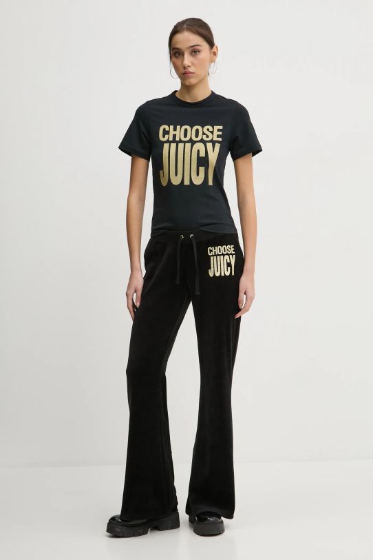 Juicy Couture pantaloni della tuta JCGBJ125002 nero SS25