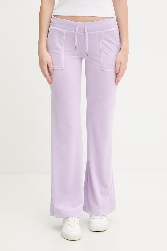 Odzież Juicy Couture spodnie dresowe damskie LAYLA POCKET LR JCSEBJ001 fioletowy