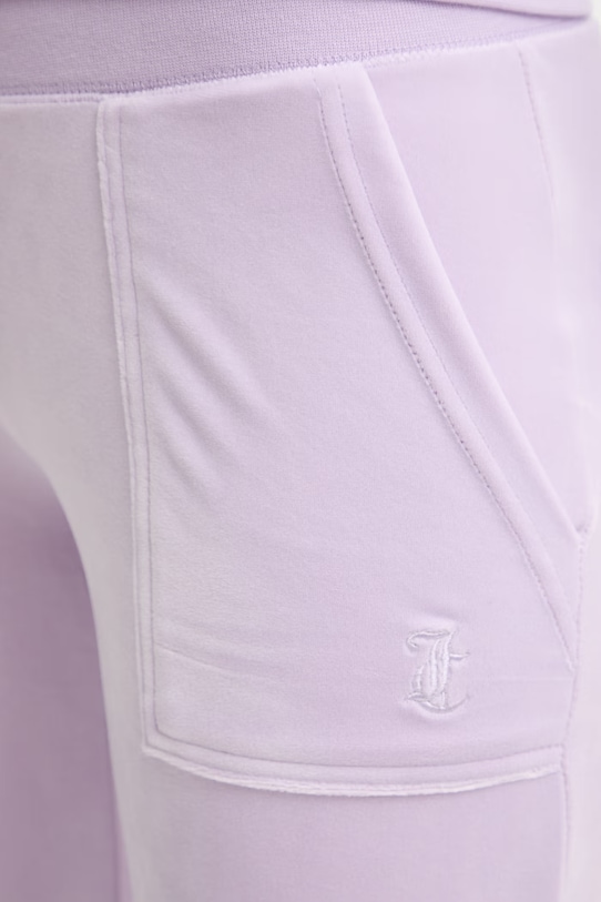 Juicy Couture spodnie dresowe damskie LAYLA POCKET LR fioletowy JCSEBJ001