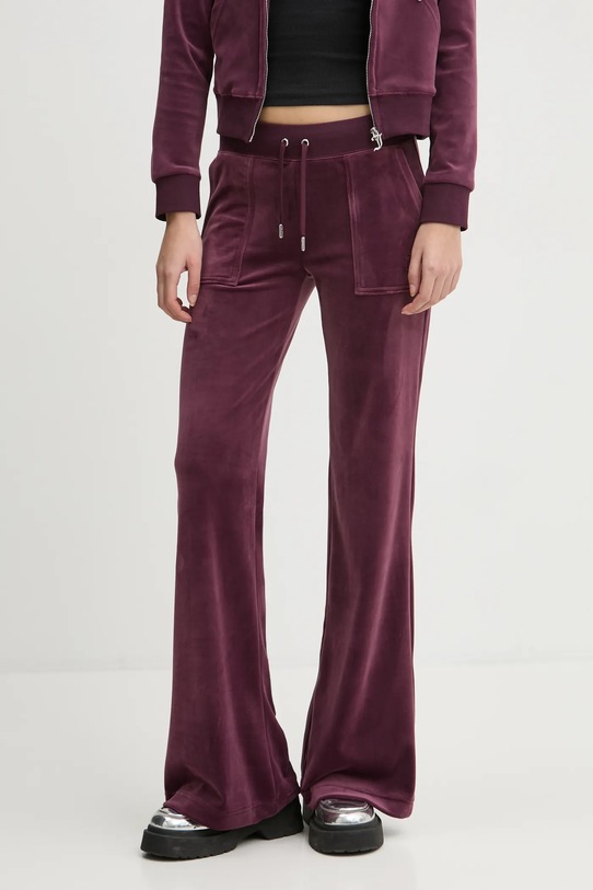 Juicy Couture pantaloni de trening tricotaj burgundia JCSEBJ001EU