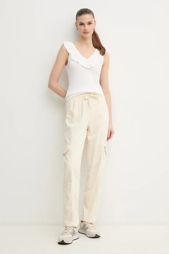 Nohavice Pepe Jeans HADDA PANT PL211809 béžová SS25