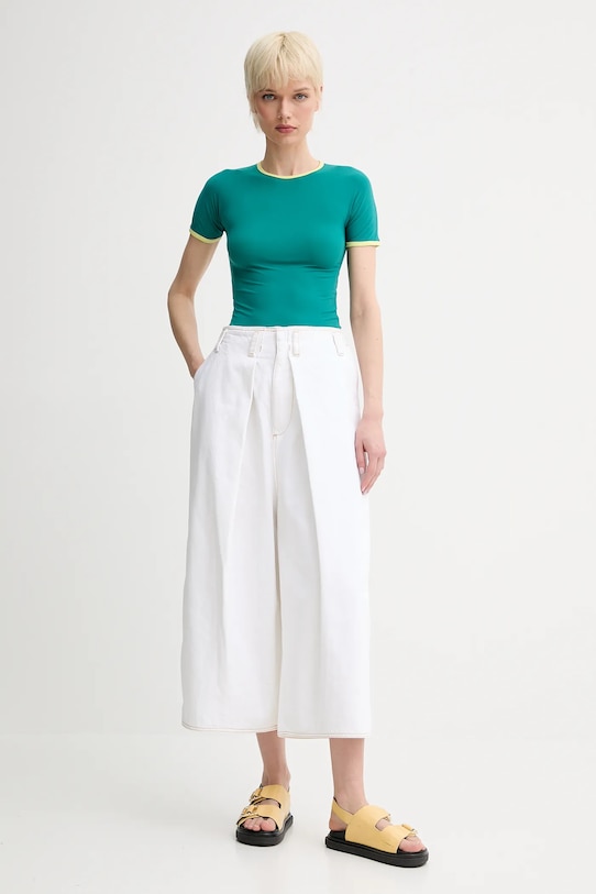 Sunnei jeans RTWXBOT026 bianco SS25