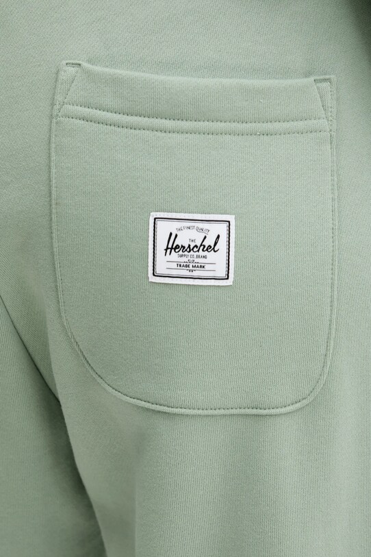 Herschel spodnie dresowe bawełniane zielony 50298.01898