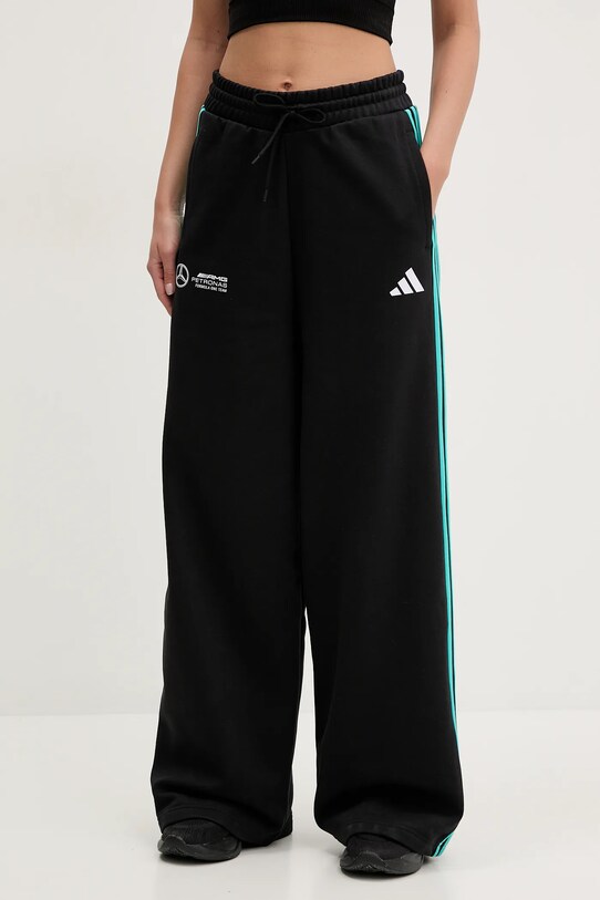 Tepláky adidas x Mercedes pletenina černá JV5432