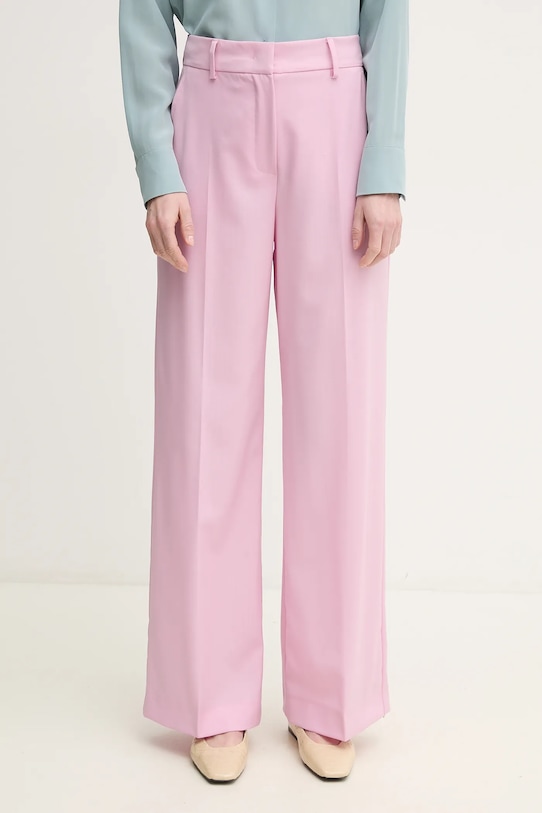 Weekend Max Mara pantaloni de lana panza roz 2515131041600