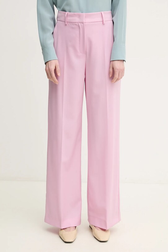 Шерстяные брюки Weekend Max Mara шерсть фиолетовой 2515131041600