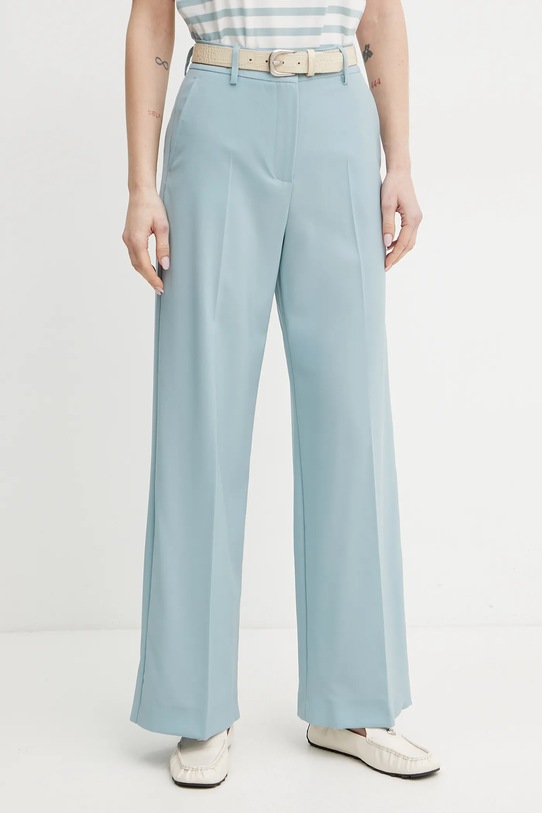 Weekend Max Mara pantaloni de lana panza turcoaz 2515131041600