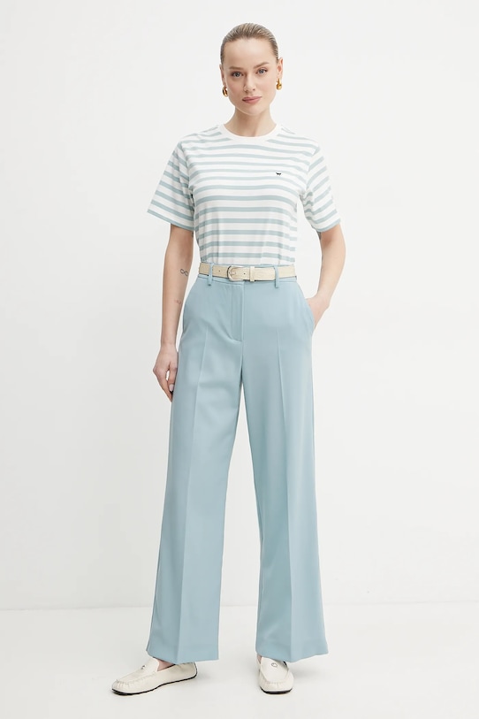 Weekend Max Mara pantaloni de lana 2515131041600 turcoaz SS25