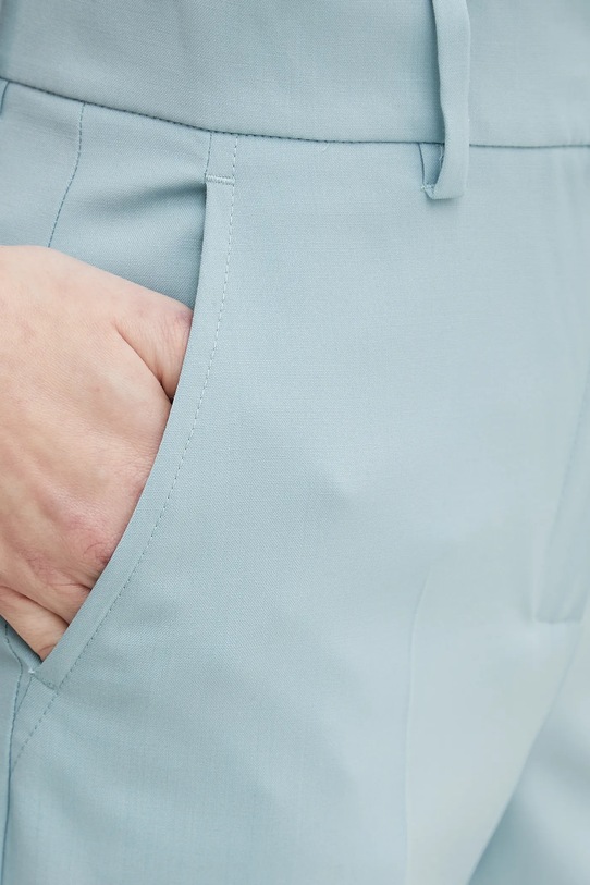 Weekend Max Mara pantaloni de lana turcoaz 2515131041600