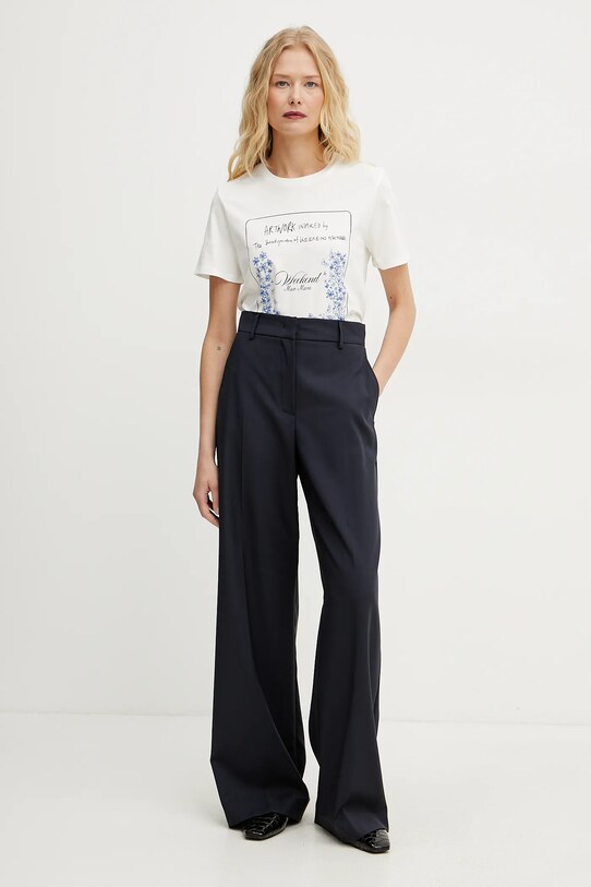 Weekend Max Mara pantaloni de lana 2515131041600 bleumarin SS25