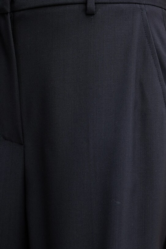 Weekend Max Mara pantaloni de lana bleumarin 2515131041600
