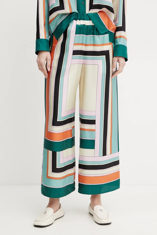 Weekend Max Mara pantaloni de matase panza multicolor 2515131051600