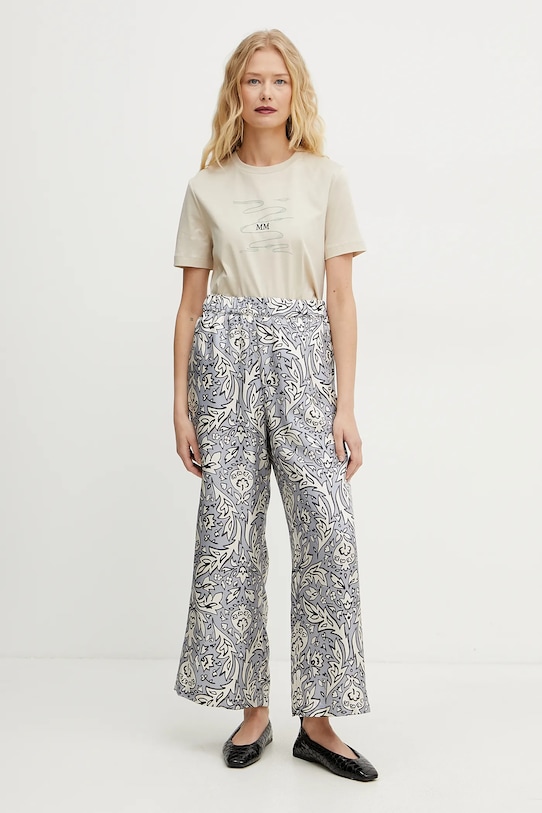 Weekend Max Mara pantaloni in seta 2515131091600 blu SS25
