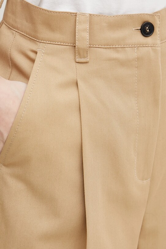 Weekend Max Mara pantaloni in cotone beige 2515131121600