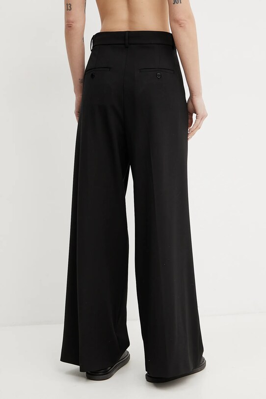 Odzież Weekend Max Mara spodnie z domieszką kaszmiru 2515131131600 czarny
