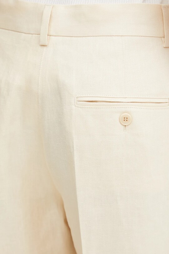Weekend Max Mara pantaloni din in bej 2515131052600