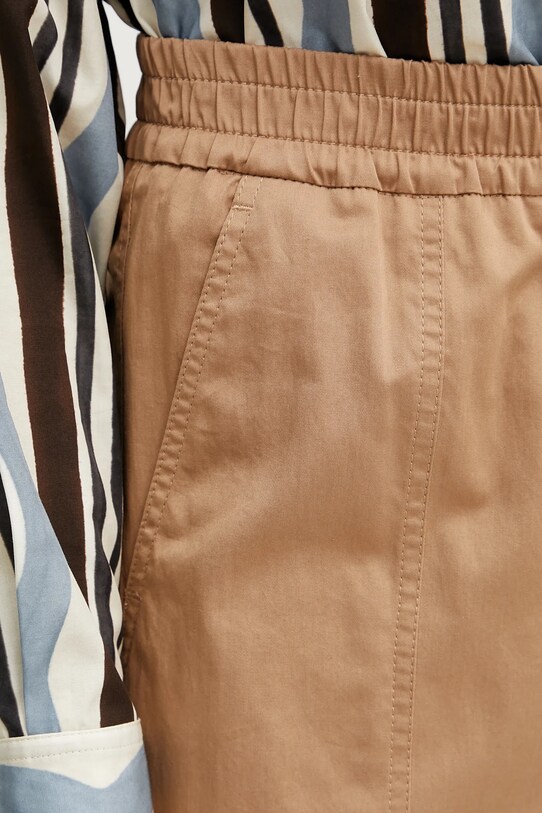 Weekend Max Mara spodnie bawełniane beżowy 2515131092600