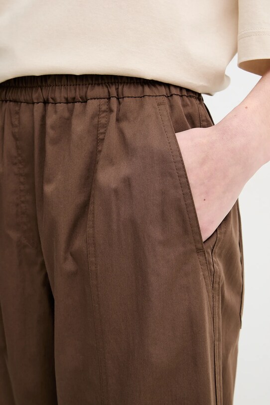 Weekend Max Mara spodnie bawełniane brązowy 2515131092600