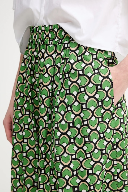 Weekend Max Mara pantaloni de bumbac verde 2515131102600