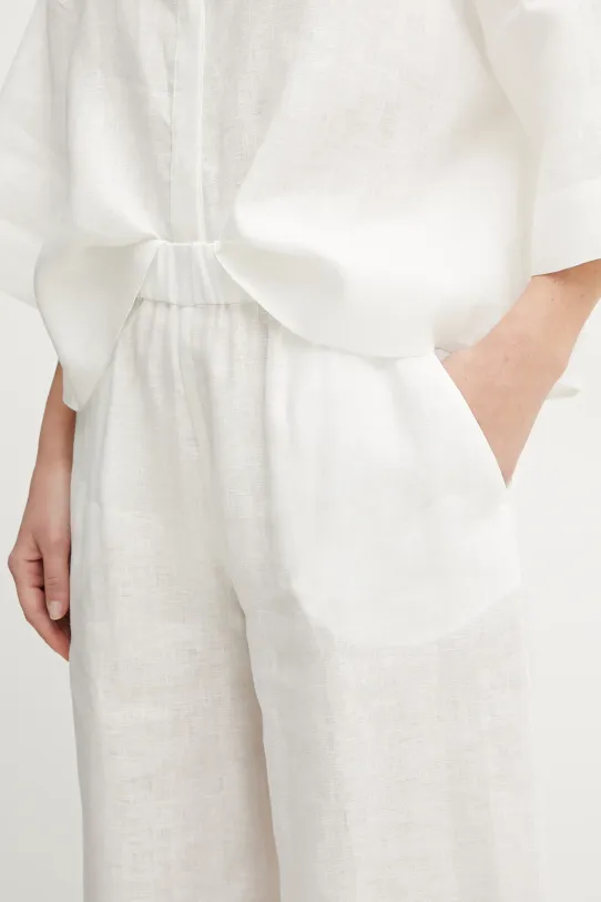 MM spodnie lniane biały 2516131018600