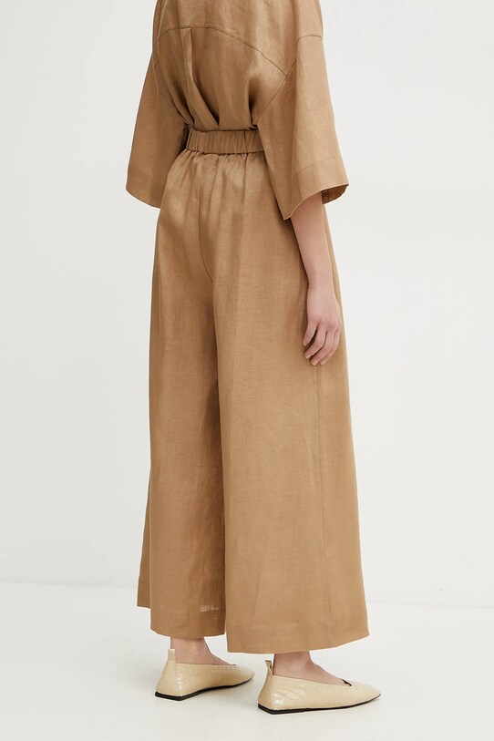 Odzież MM spodnie lniane 2516131018600 brązowy