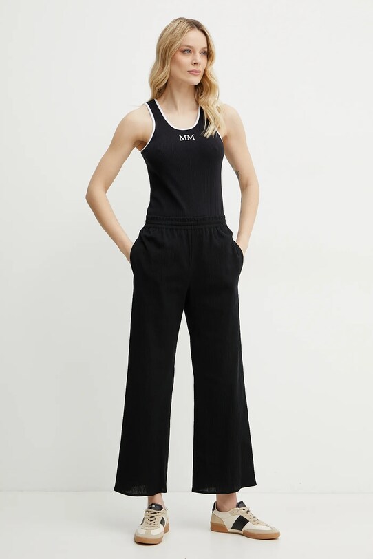 Max Mara Leisure nadrág 2516781038600 fekete SS25