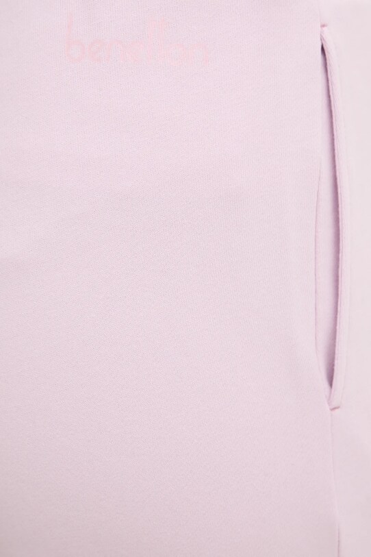 Βαμβακερό παντελόνι United Colors of Benetton ροζ 3UNIDF01A