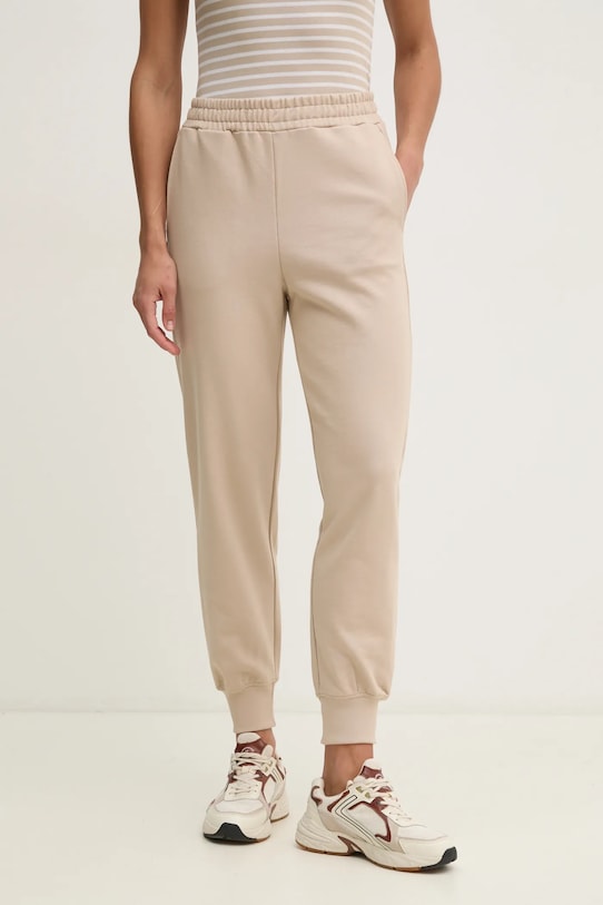 United Colors of Benetton pantaloni de trening din bumbac bumbac bej 3UNIDF01A