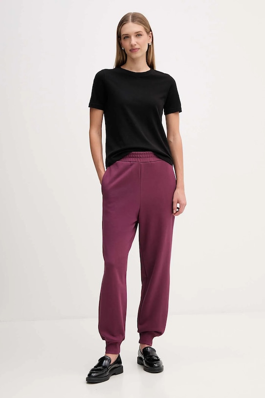 Bavlnené tepláky United Colors of Benetton 3UNIDF01A fialová AW25